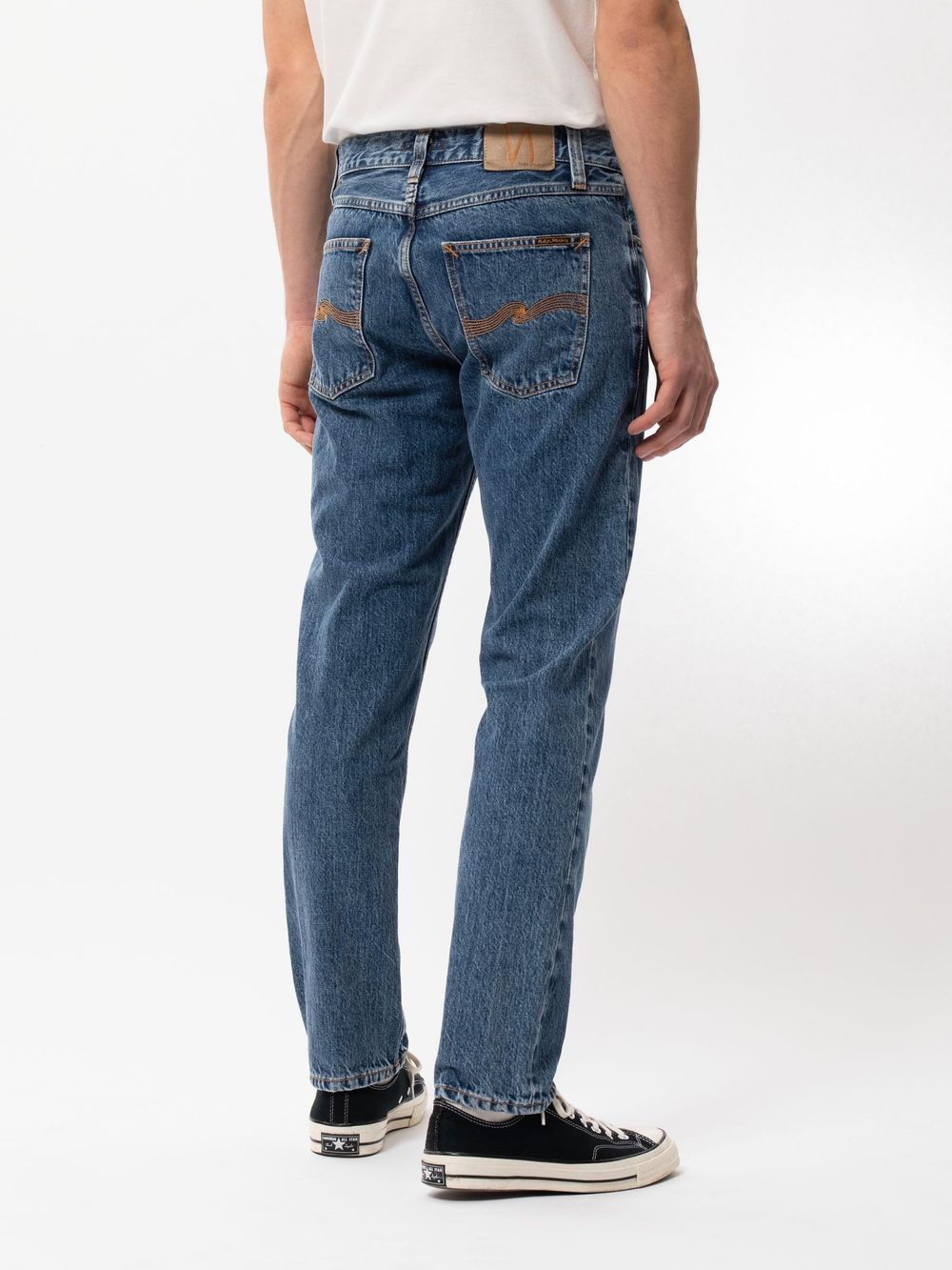 Jean droit bleu en coton bio - gritty jackson friendly blue homme