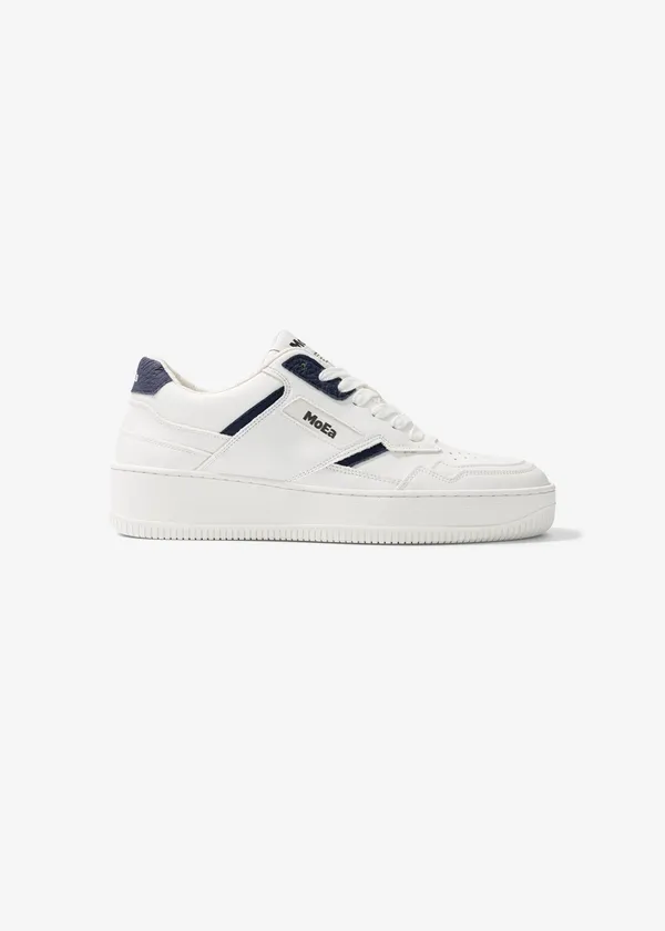 Baskets vegan en matière végétale | bleu "gen 1 mushroom white & navy", Moea