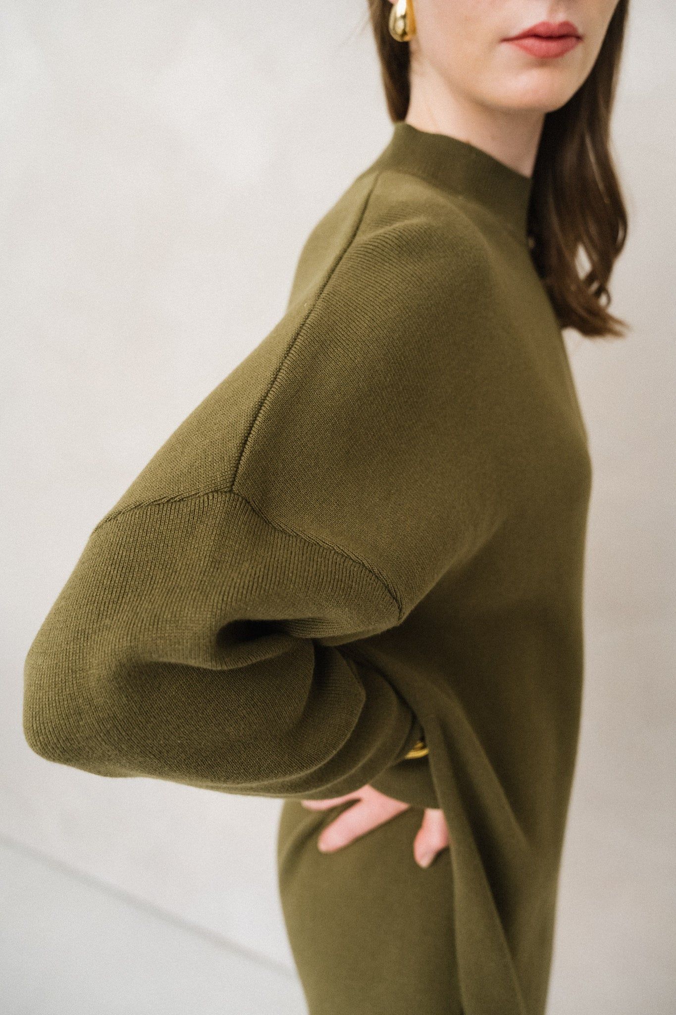 Strickkleid aus Bio-Baumwolle | Oliv "nuna - woody olive", Jan'n June, Foto 4
