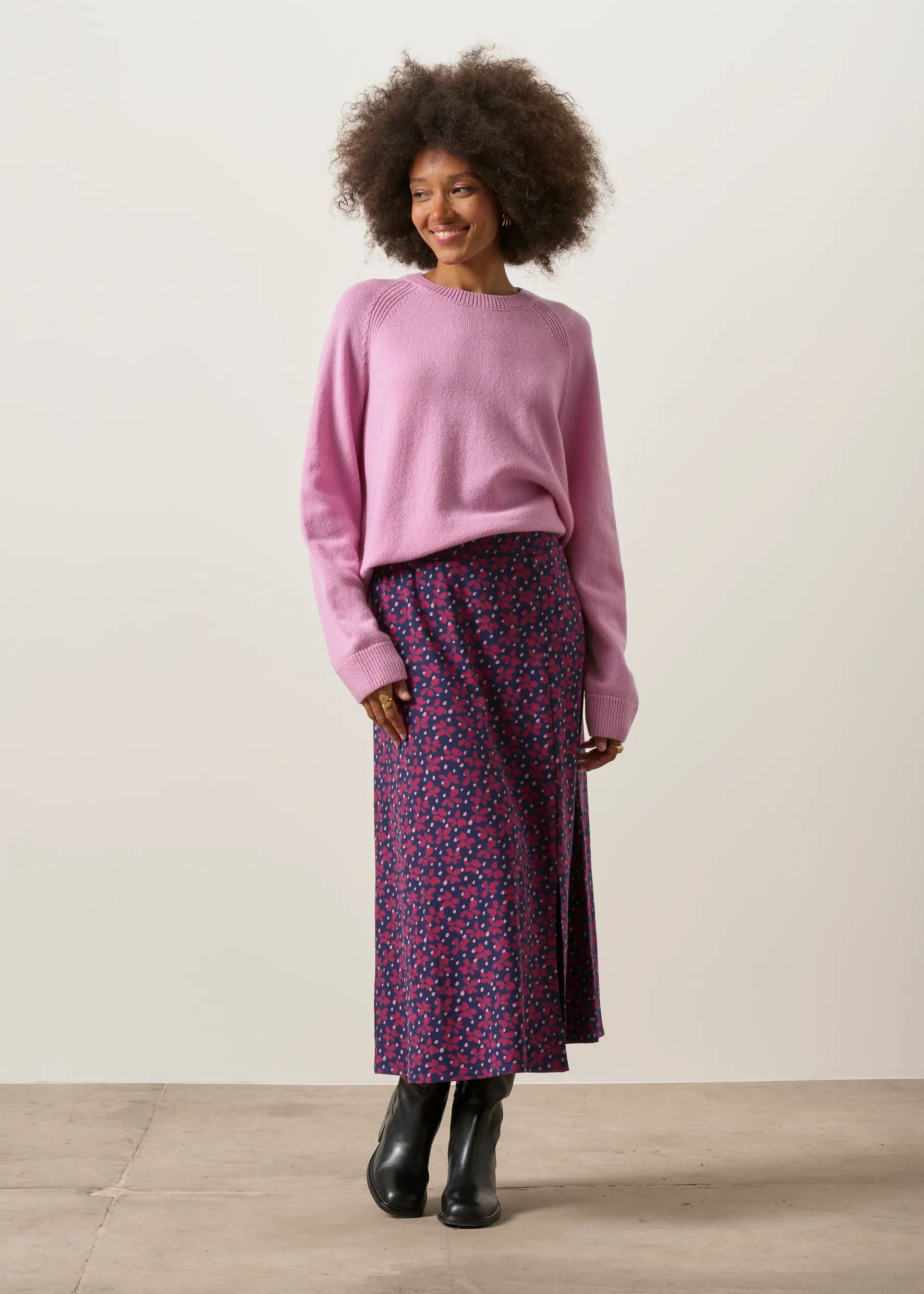 Midirock aus EcoVero Viskose | gemustert "Mira", WeDressFair, Foto 3