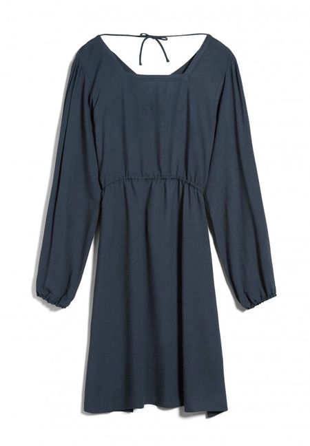 Robe mi-longue fluide indigo en lenzing - nevenaa, Armedangels, photo 5