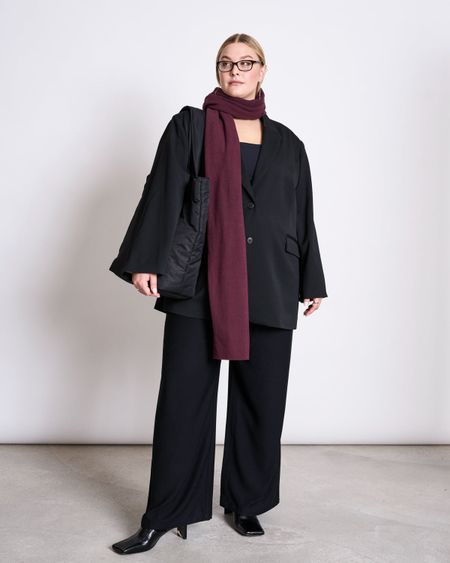 Schal aus recycelter Baumwolle | Bordeaux "ross - cherry lacquer", Jan'n June, Foto 1
