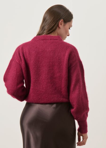 Pull en mohair certifié | aubergine "sérena", WeDressFair, photo 4