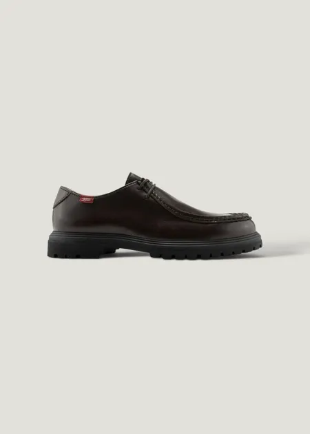 Derbies vegan en matières végétales et recyclées | marron "Soajo", Zèta Shoes