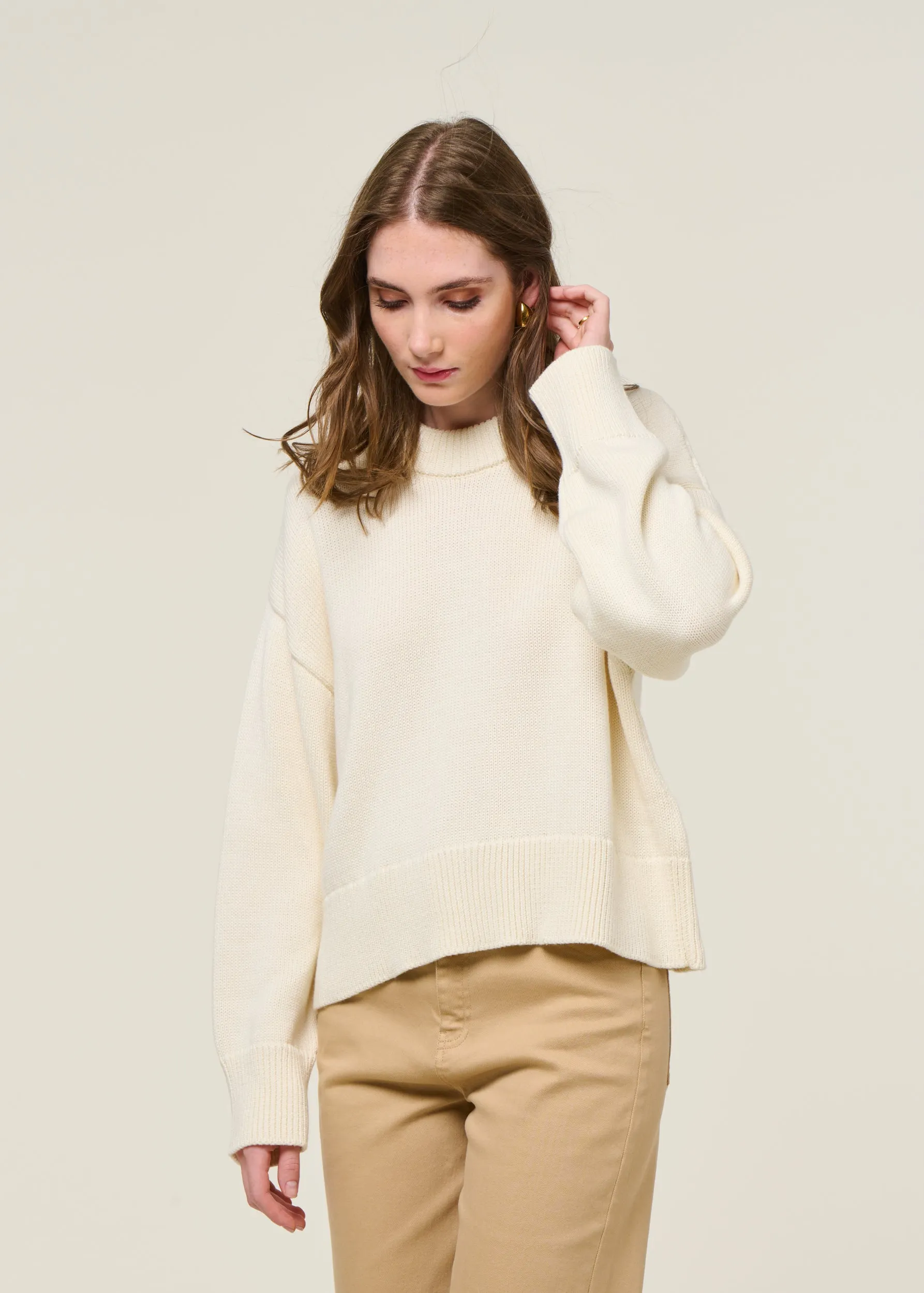 Pull en coton bio | beige "yagmur", Jan'n June, photo 3