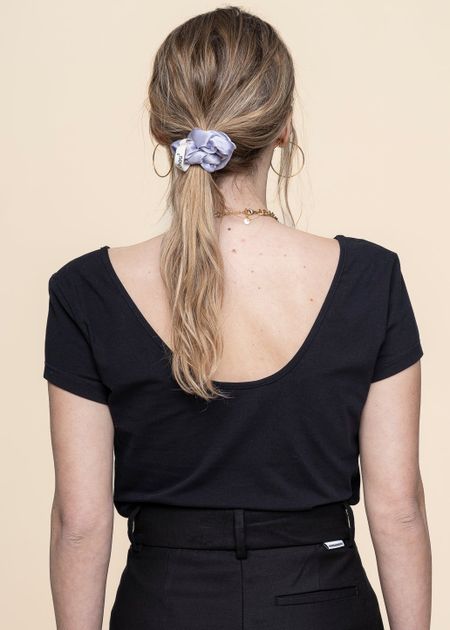 T-shirt noir col ballerine en coton bio - aloe, Jan'n June, photo 2