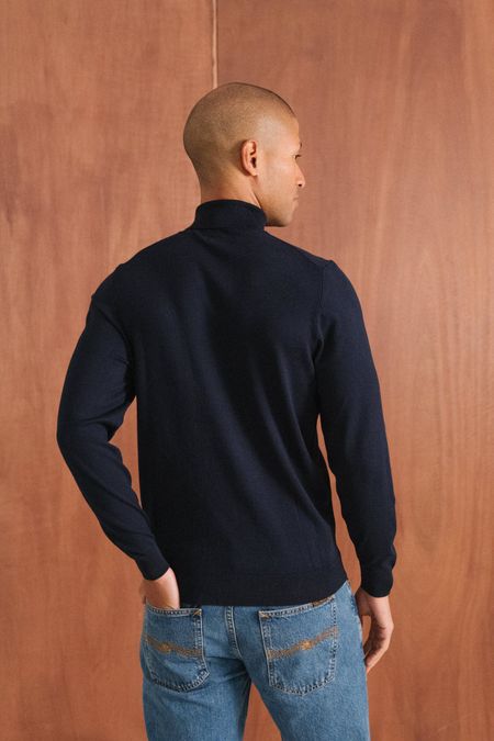 Rollkragenpullover aus Bio-Baumwolle | marine, WeDressFair, Foto 5