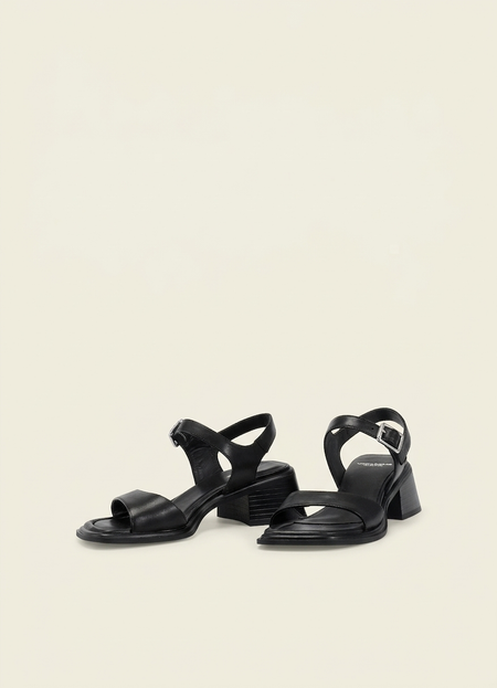 Sandales à talons allure en cuir certifié | noir "ines black" - Vagabond