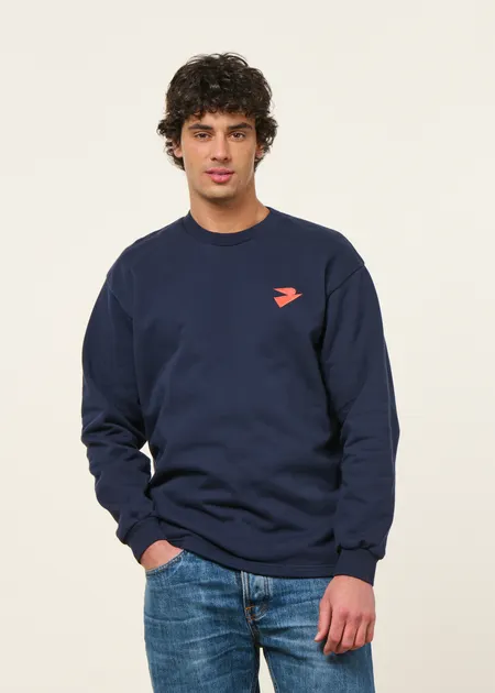 Sweat en coton bio | bleu "free mind bleu dusk", Olow