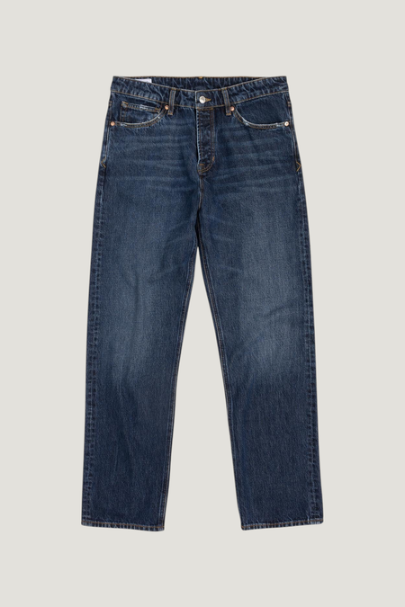 Jean droit large en coton bio | bleu foncé "Roy 15 oz. vintage worn", Kings of Indigo, photo 6