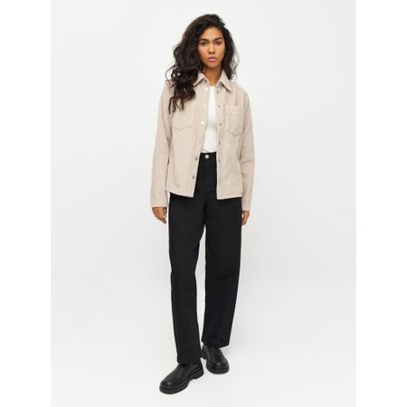 Surchemise velours en coton bio | beige "corduroy overshirt light feather gray", Knowledge Cotton Apparel, photo 2