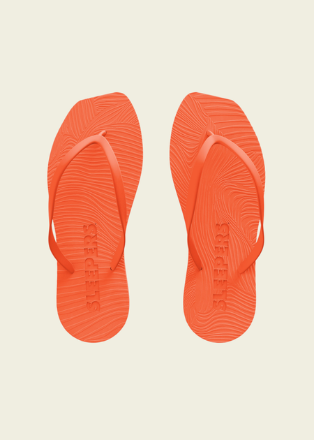 Tongs en caoutchouc naturel | orange "Tapered orange" - Sleepers