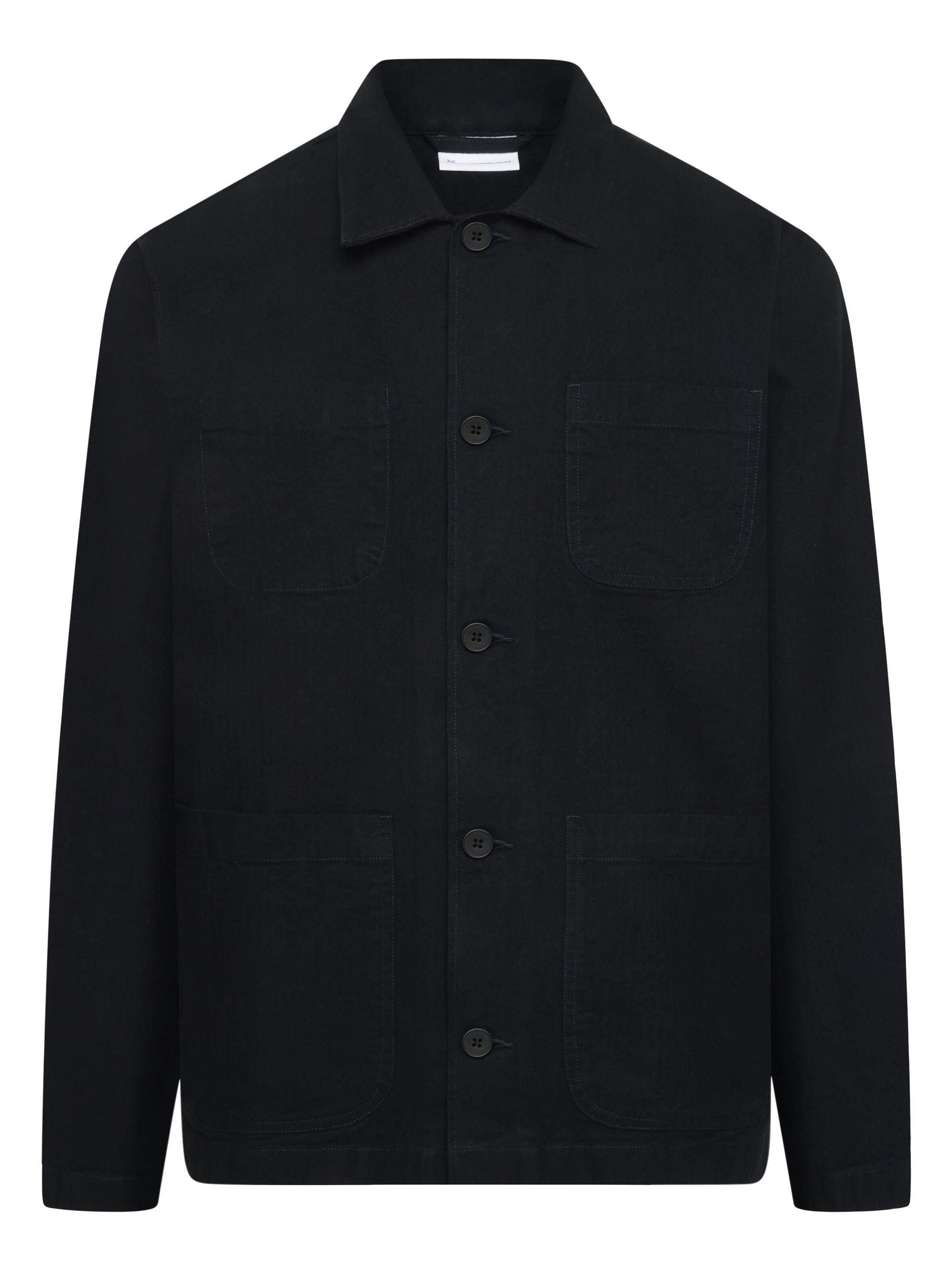 Surchemise en sergé de coton bio | bleu "flannel herringbone overshirt night sky", Knowledge Cotton Apparel, photo 5