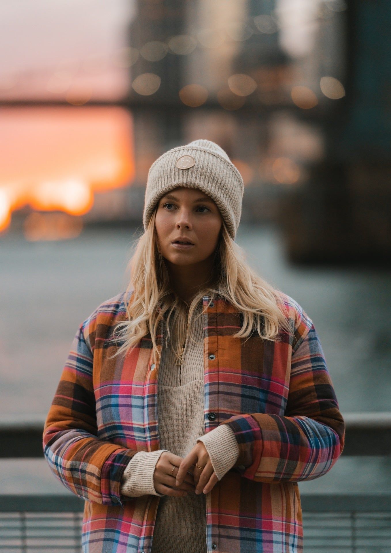 Steppjacke aus Bio-Baumwolle und recyceltem Material | Kariert "overshirt multi check", Knowledge Cotton Apparel, Foto 2