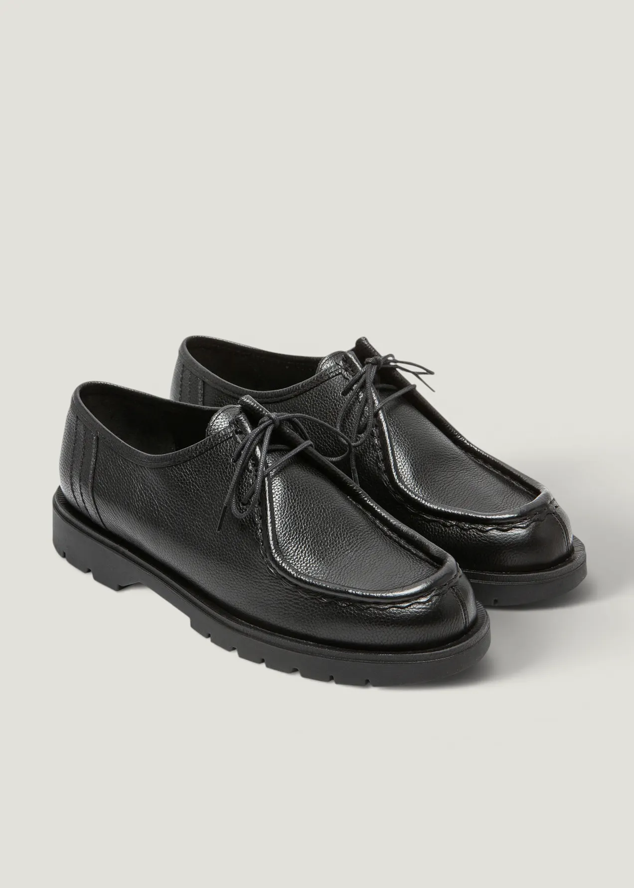 Derbies made in france en cuir grainé tannage végétal | noir "padror g vgt", Kleman, photo 2