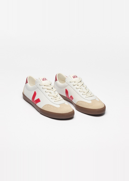Baskets en cuir | blanc "volley - white pekin bark" - Veja