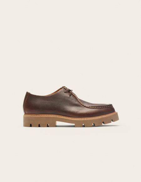 Derbys aus zertifiziertem Leder | Braun "gontran - pull-up grainé marron", Odaje ex M.Moustache, Foto 3