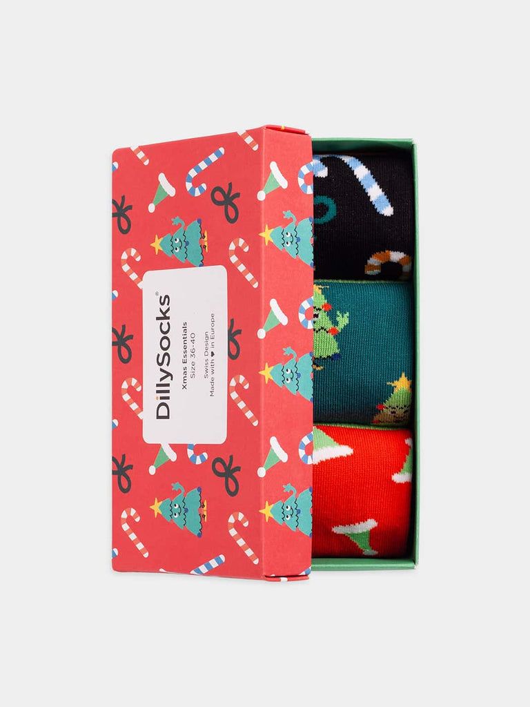 Pack 3 paires de chaussettes en coton bio | multicolore "xmas essentials  - multicolor", Dilly socks, photo 2