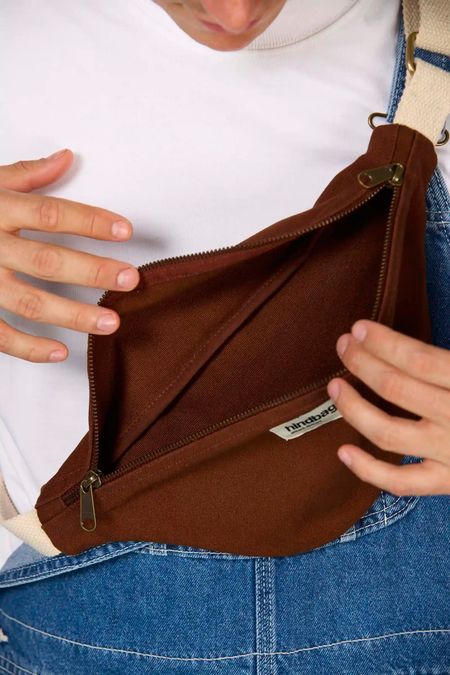 Banane en coton bio | marron "olivia chocolat", Hindbag, photo 3