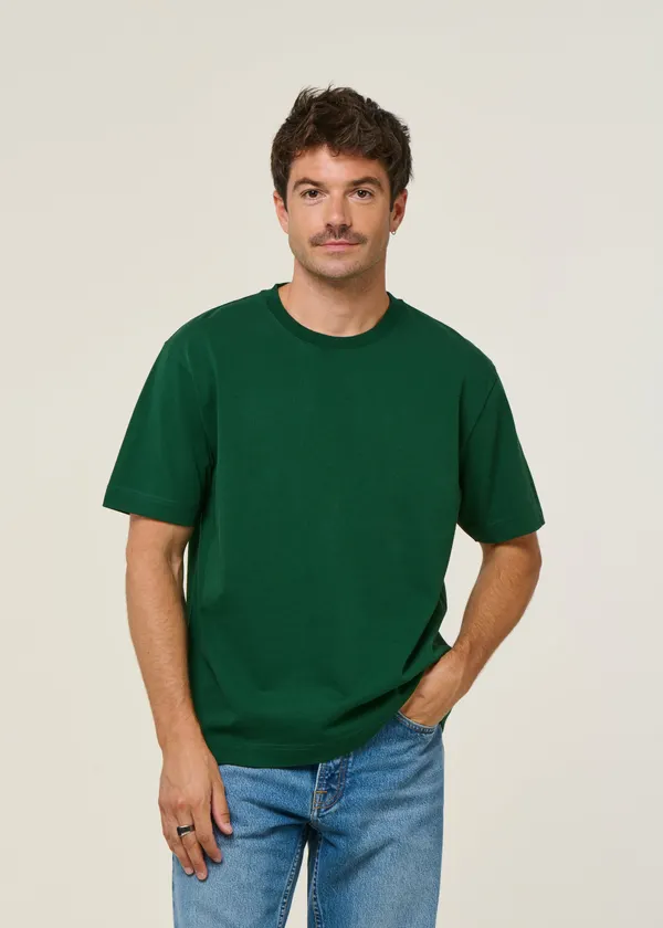 T-shirt oversize en coton bio | vert forêt, WeDressFair