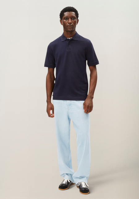Polo en coton bio | marine "Maario poloshirt - night sky", Armedangels, photo 4