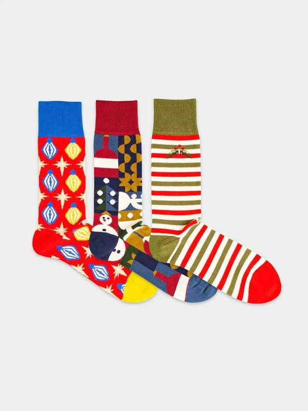 Pack 3 paires chaussettes en coton bio | multicolore "best time of the year", Dilly socks
