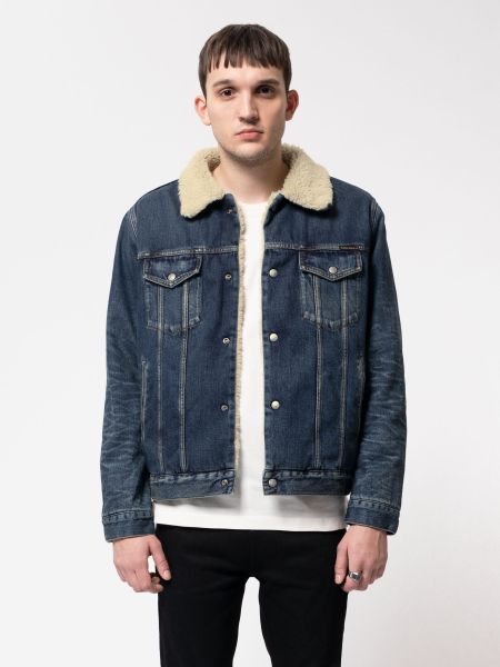 Veste jean sherpa en coton bio - bonny