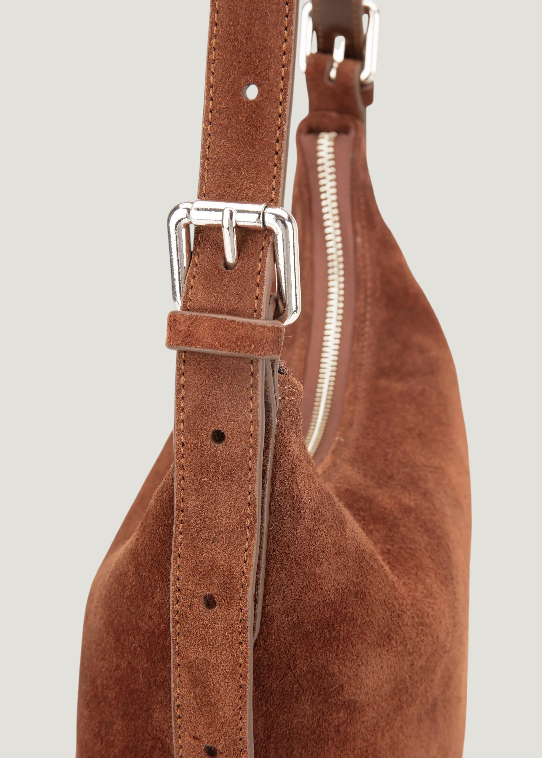 Sac à main en cuir suède certifié | marron "Bari chestnut", Vagabond, photo 5