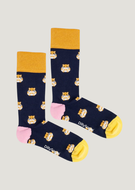 Socken aus Bio-Baumwolle | Mehrfarbig "munchy hamster", Dilly socks