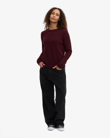 Pull en laine mérinos recyclée | bordeaux "oxblood red", Colorful Standard, photo 4