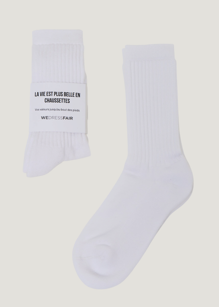 Chaussettes en coton bio | blanc - WeDressFair