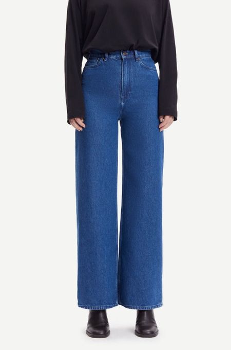 Jean ample en coton bio | bleu "rebecca jeans denim lounge", Samsoe Samsoe, photo 1