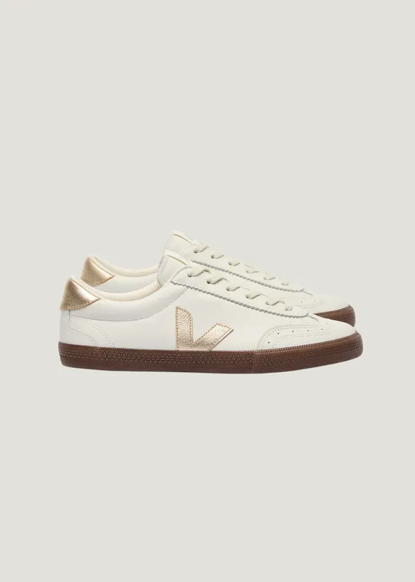 Baskets en cuir | blanc "Volley - white_platine_bark", Veja