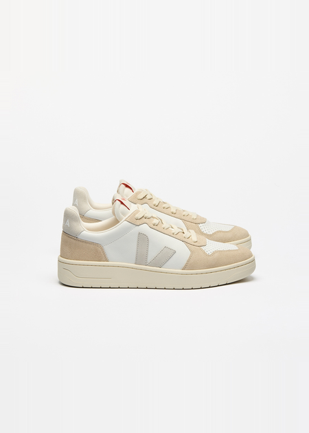 Baskets en cuir certifié | V-82 - white_natural_almond - Veja
