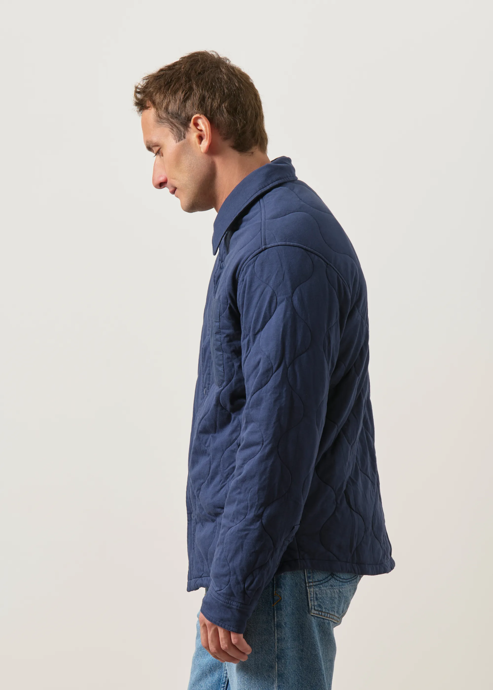 Veste en coton biologique | bleu "daily quilted shirt jkt - nena", Patagonia, photo 3