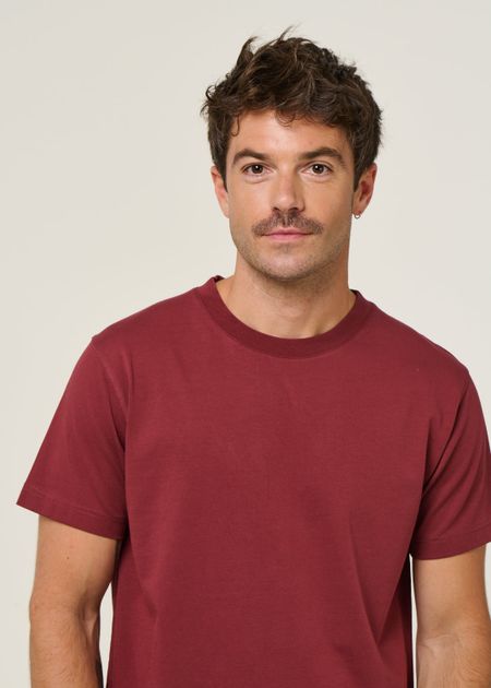 T-shirt en coton bio | bordeaux - WeDressFair