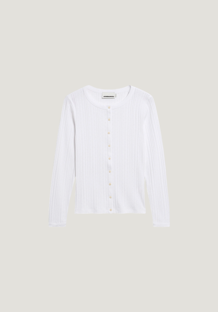 Leichter Pointelle-Cardigan aus Bio-Baumwolle | Weiß "Pointelle cardigan - white", Armedangels, Foto 5