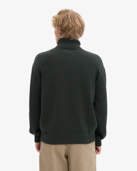 Pull col roulé en laine mérinos recyclée | vert "hunter green", Colorful Standard, photo 3