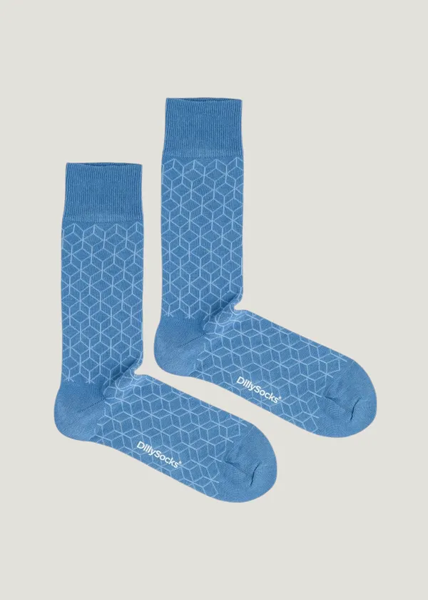 Chaussettes en coton bio | bleu "azur lining", Dilly socks