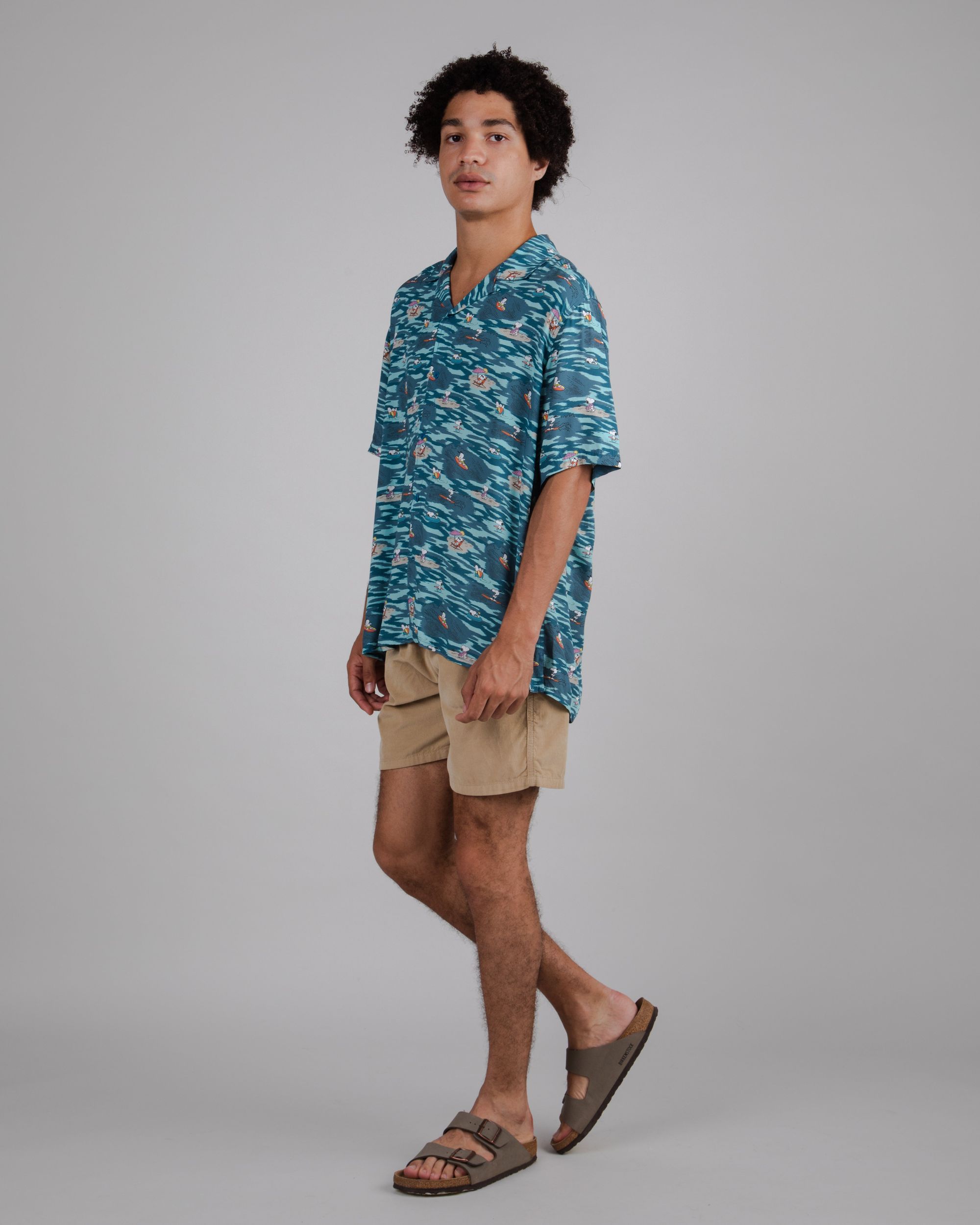 Chemisette en ecovero | multicolore "peanuts coast aloha shirt ocean blue", Brava Fabrics, photo 4