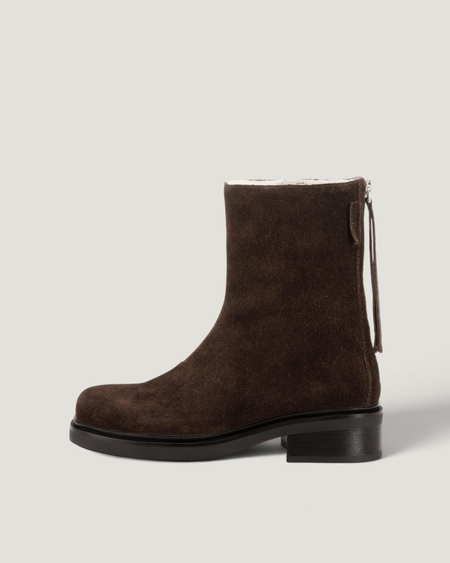 Bottines en cuir daim doublées | marron "Karlie", Vagabond