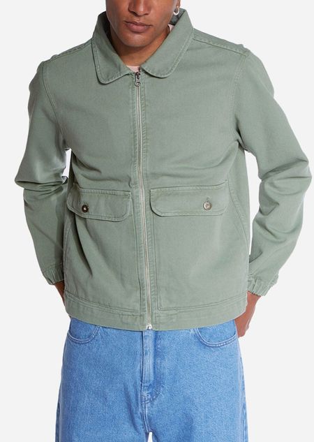 Jacke mit Reißverschluss aus Bio-Baumwolle | Grün "bethel sage green", Olow, Foto 1