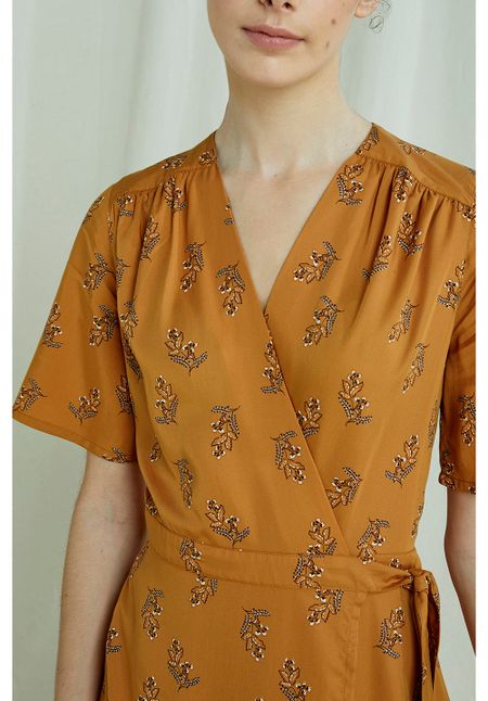 Robe longue orange à imprimé floral en tencel - caroline, People Tree, photo 3