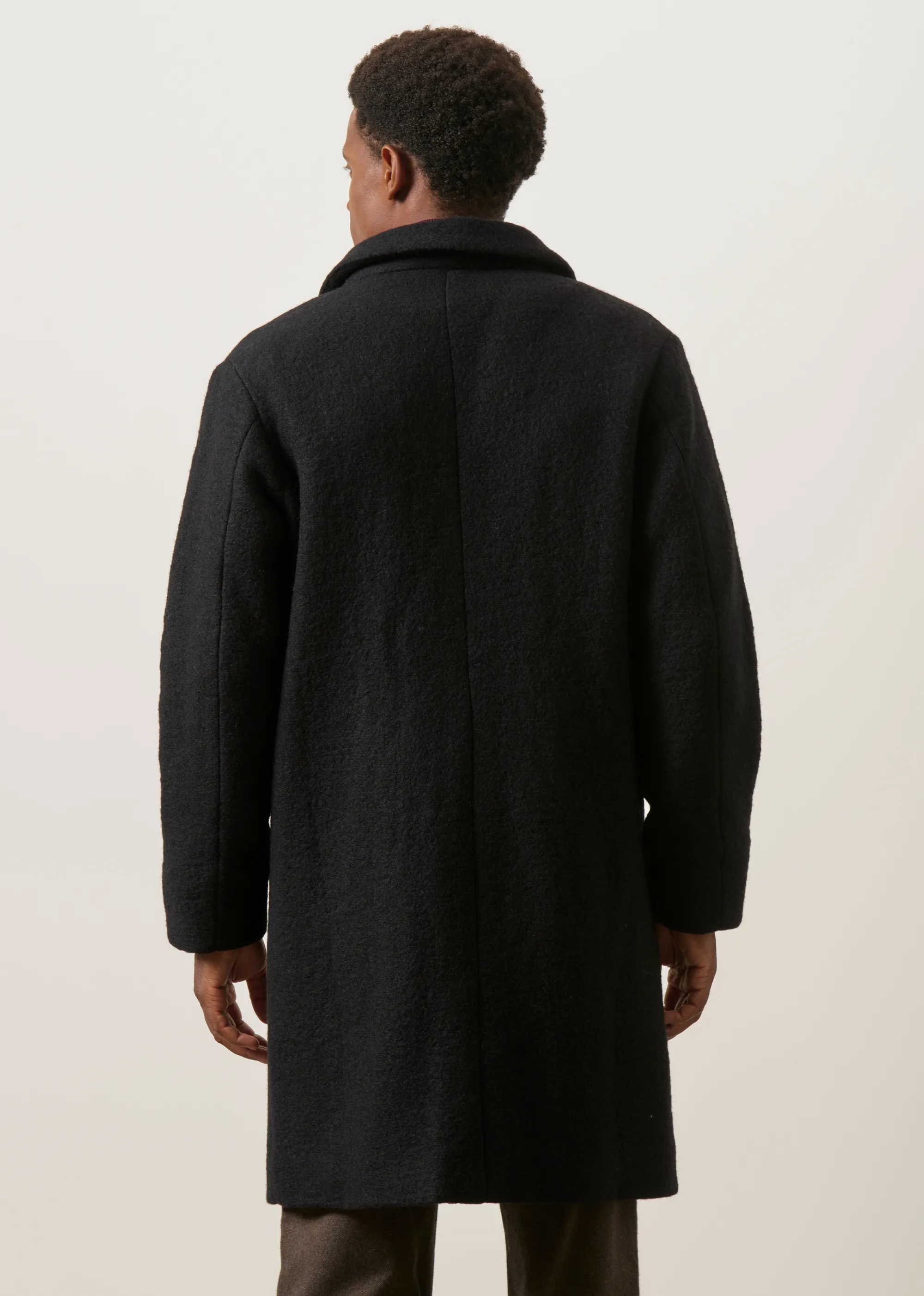 Manteau long en laine bio | noir "Formal coat - true black", Rotholz, photo 5