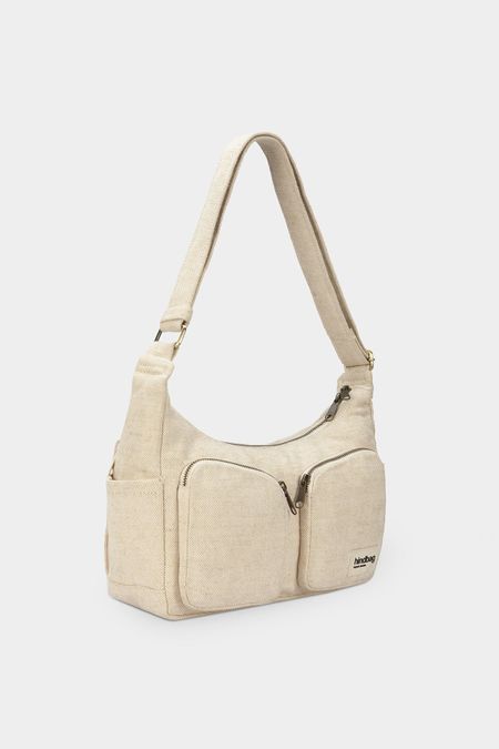 Sac multipocket en coton bio | jute "emile jute" - jute - Hindbag