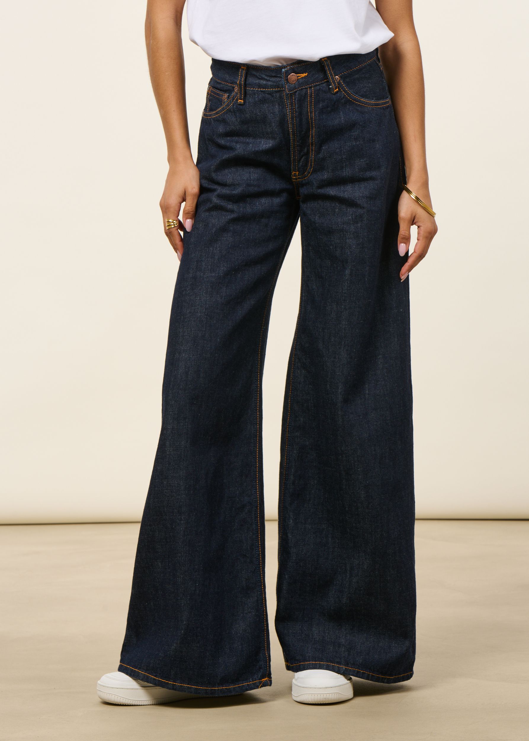 Jean wide leg en coton bio | bleu brut "sonic sue one wash", Nudie Jeans, photo 4