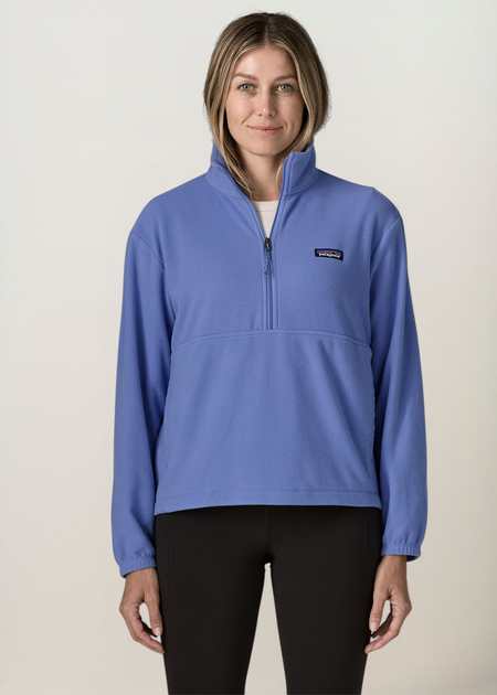 Polaire fine en matières recyclées | bleu "W's micro d 1/2 zip fleece p/o - dvbl" - Patagonia