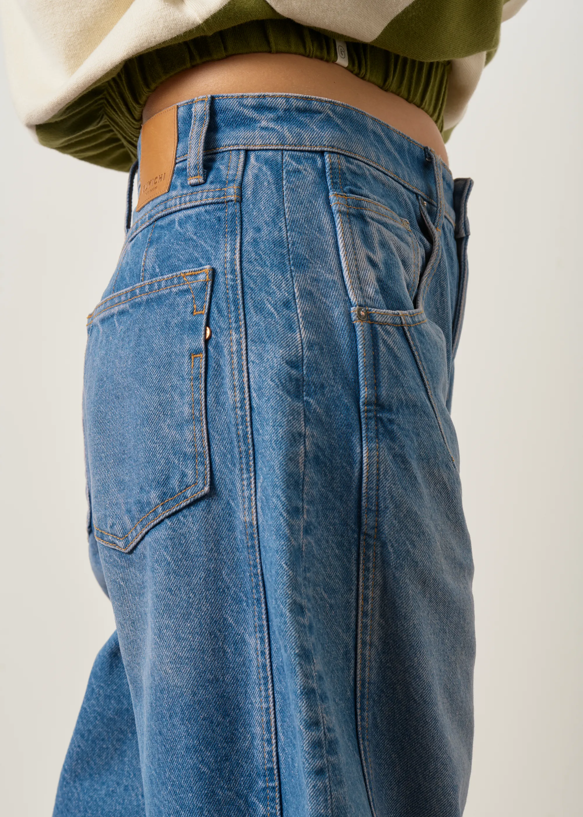  Jean ballon en coton upcyclé | bleu "Rebel barrel jeans crystal blue crystal blue", Kuyichi, photo 4