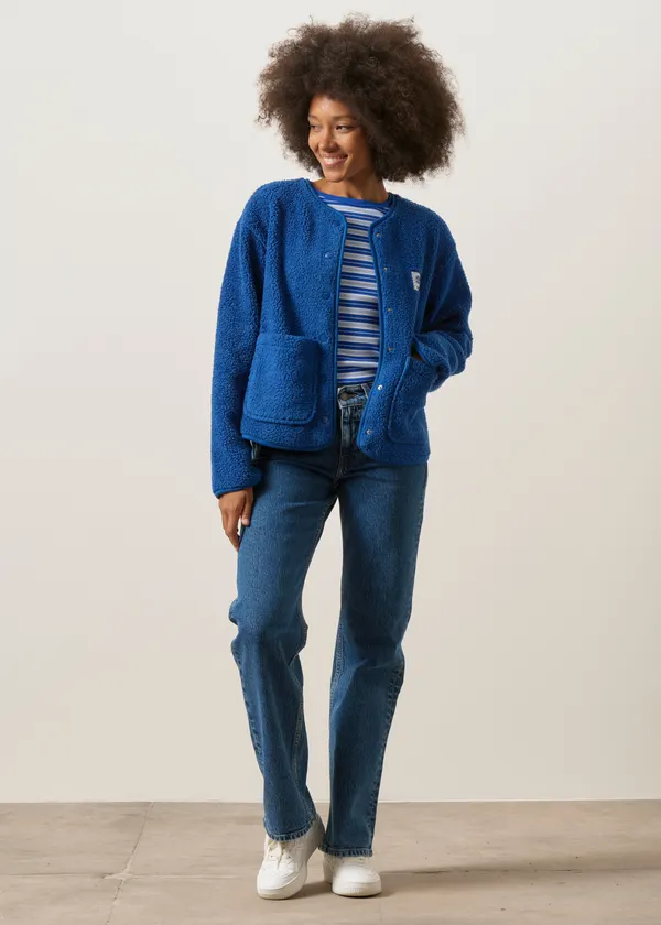 Veste polaire en matière recyclée | bleu "Cloudy day jacket iceberg blue", Mademoiselle Yéyé