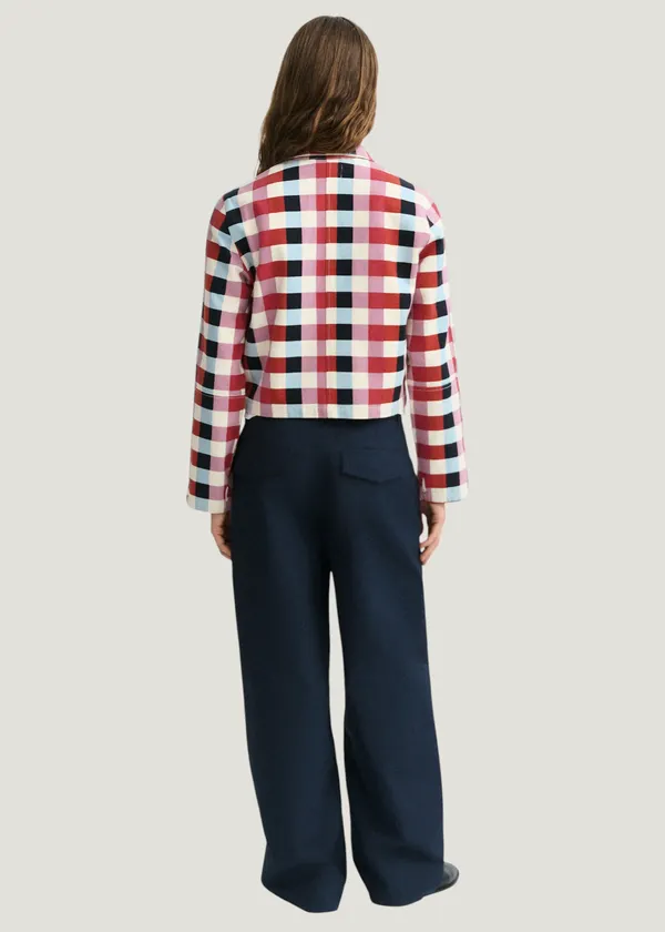 Veste en coton bio | carreaux multicolores "Cheshire checks astrid jacket", Thinking Mu
